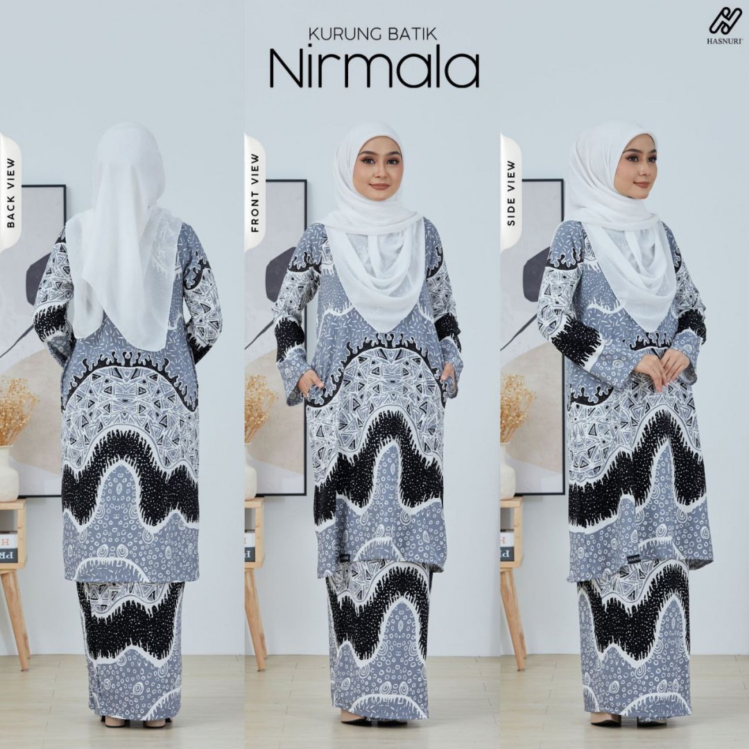 Kurung Batik Nirmala - Olive Green