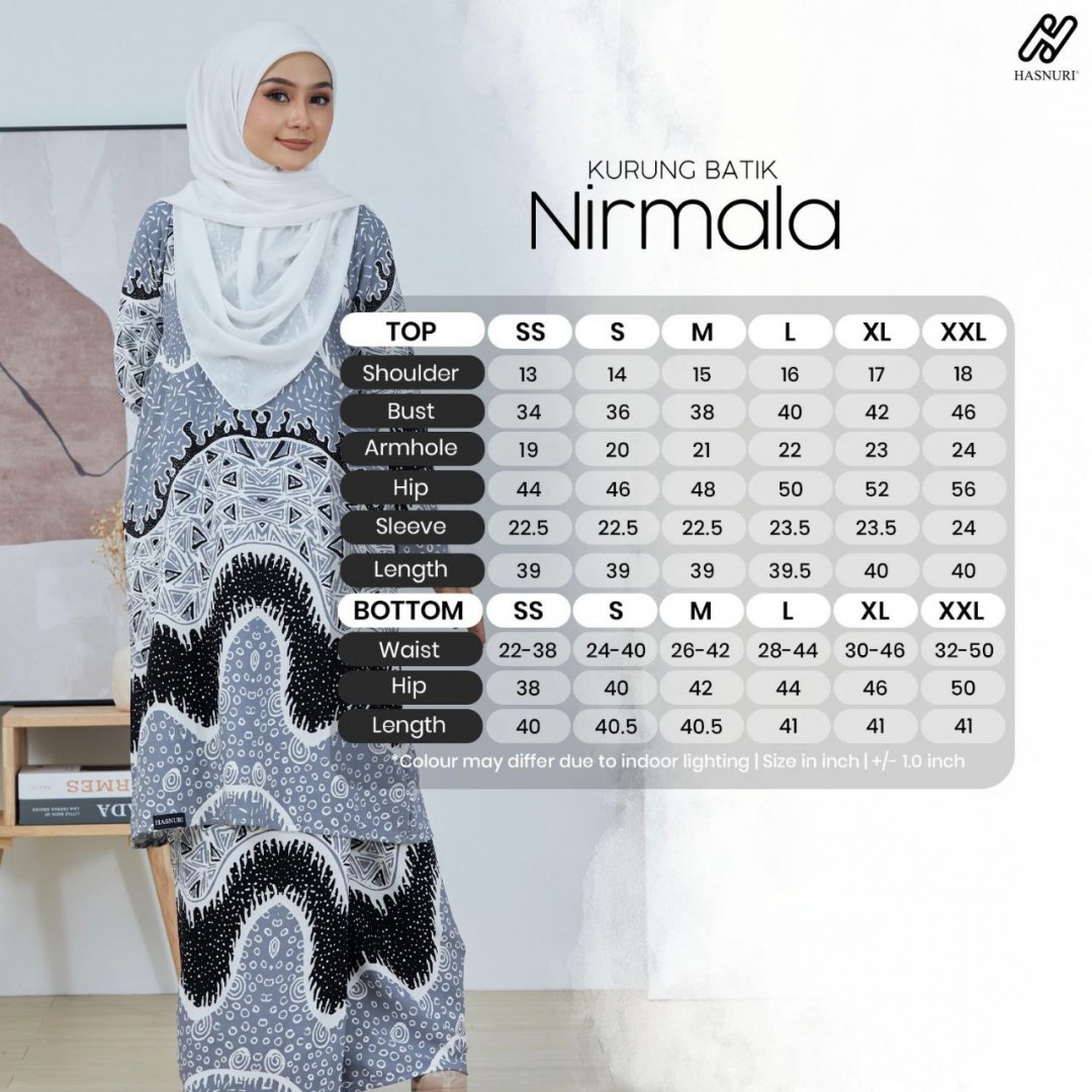 Kurung Batik Nirmala - Dusty Pink