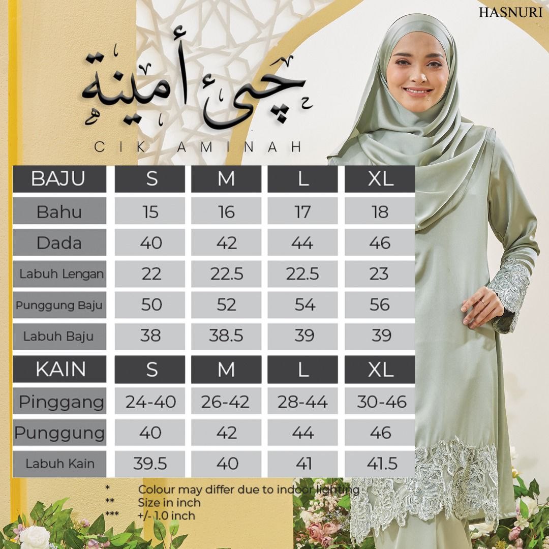 Kurung Cik Aminah - White