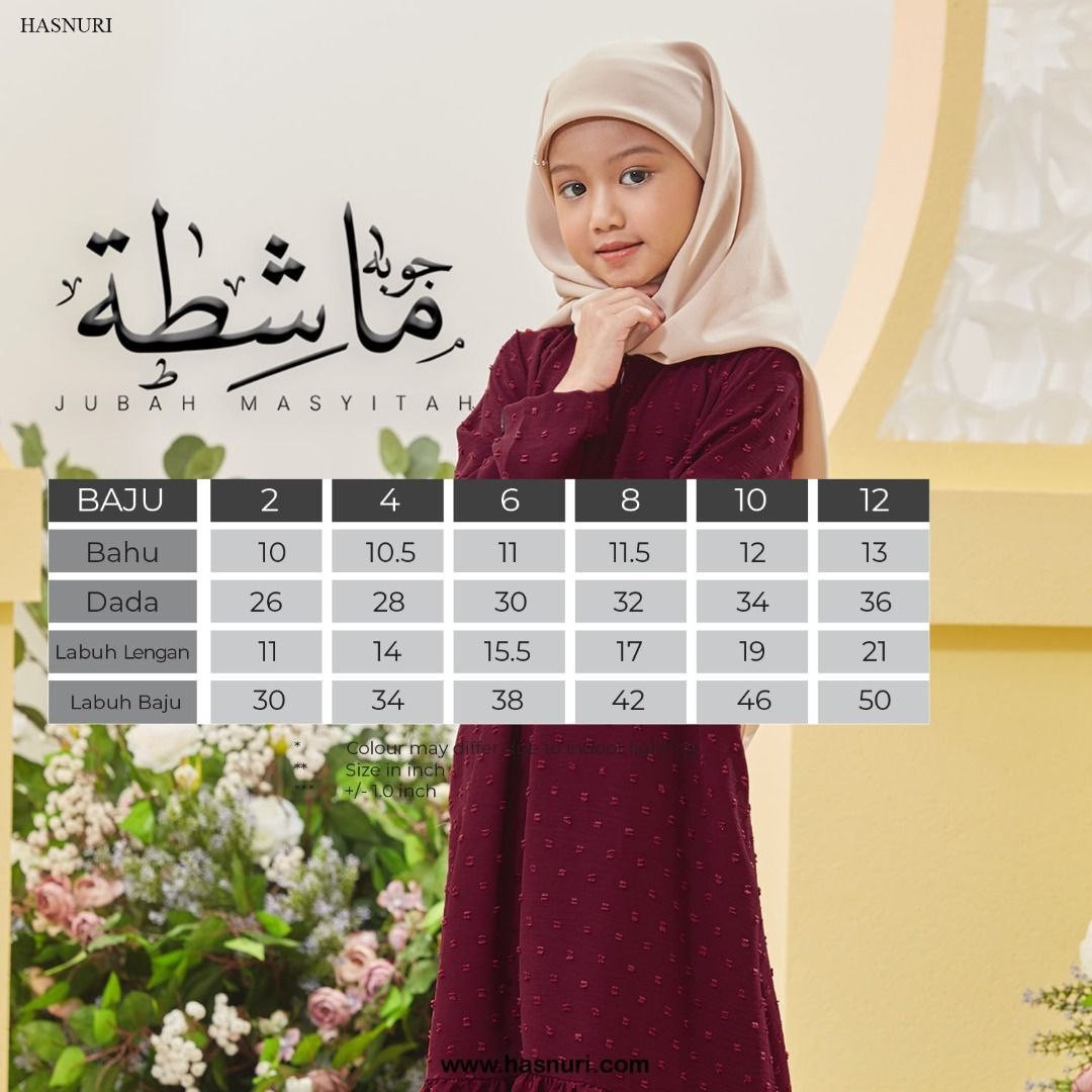 Jubah Masyitah Kids - Teal