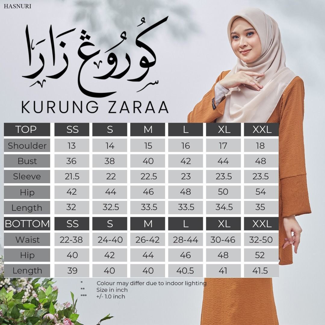 Kurung Zaraa - Maroon
