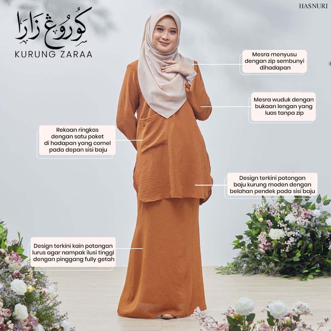 Kurung Zaraa - Maroon