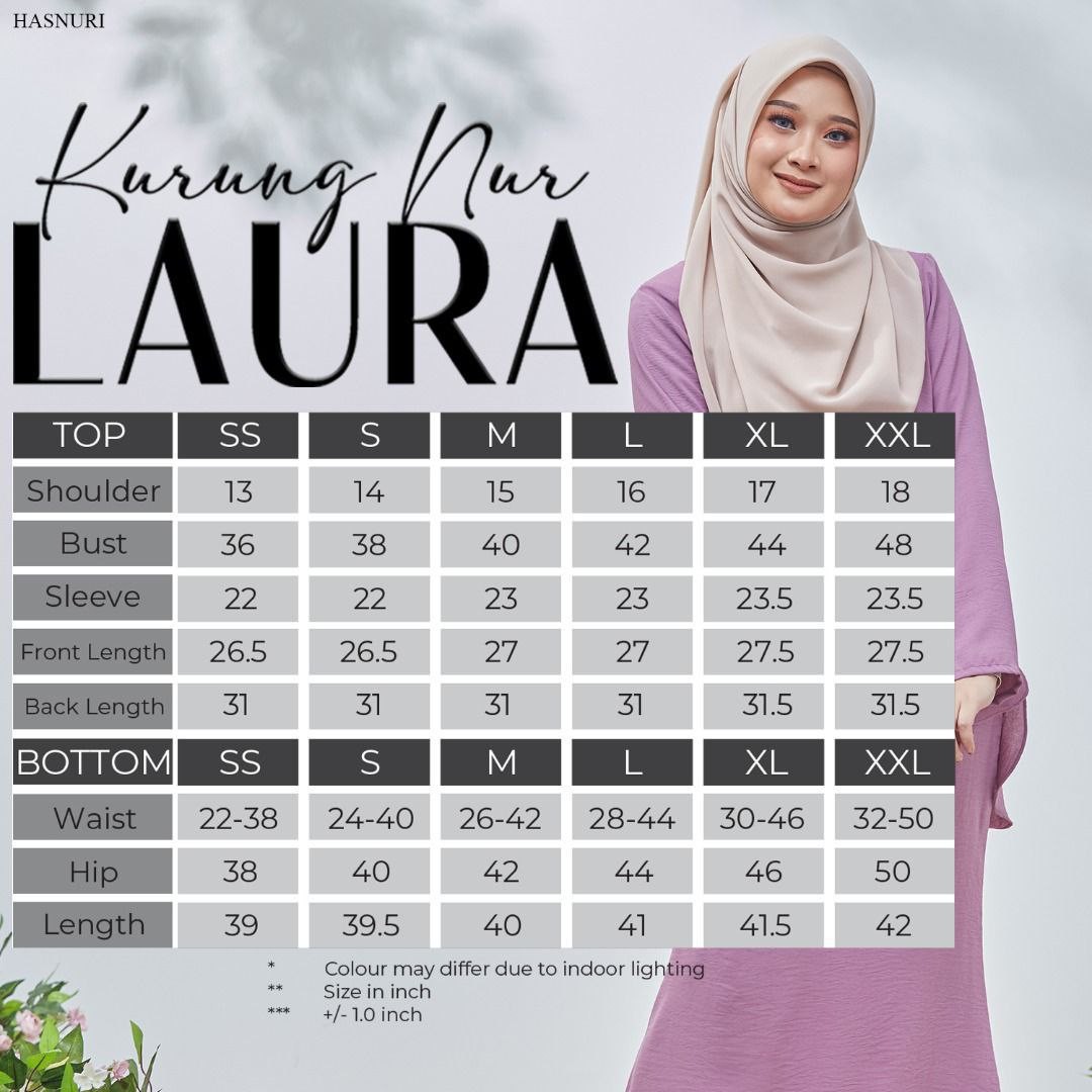 Kurung Nur Laura - Dusty Purple