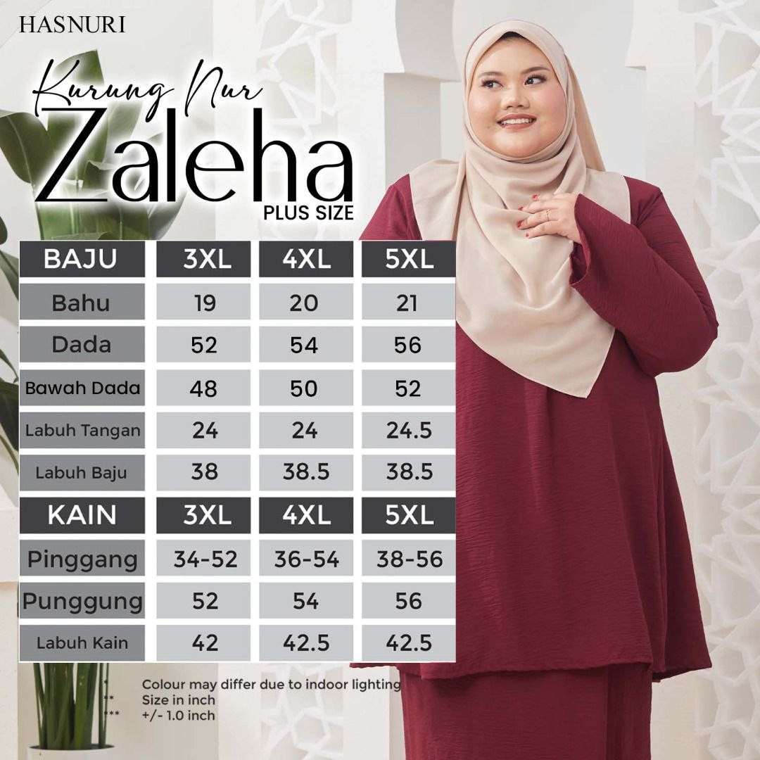 Kurung Nur Zaleha Plus Size - Dusty Purple
