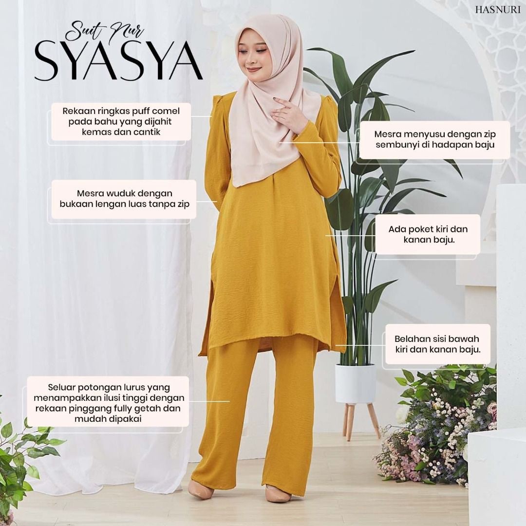 Suit Nur Syasya - Mustard