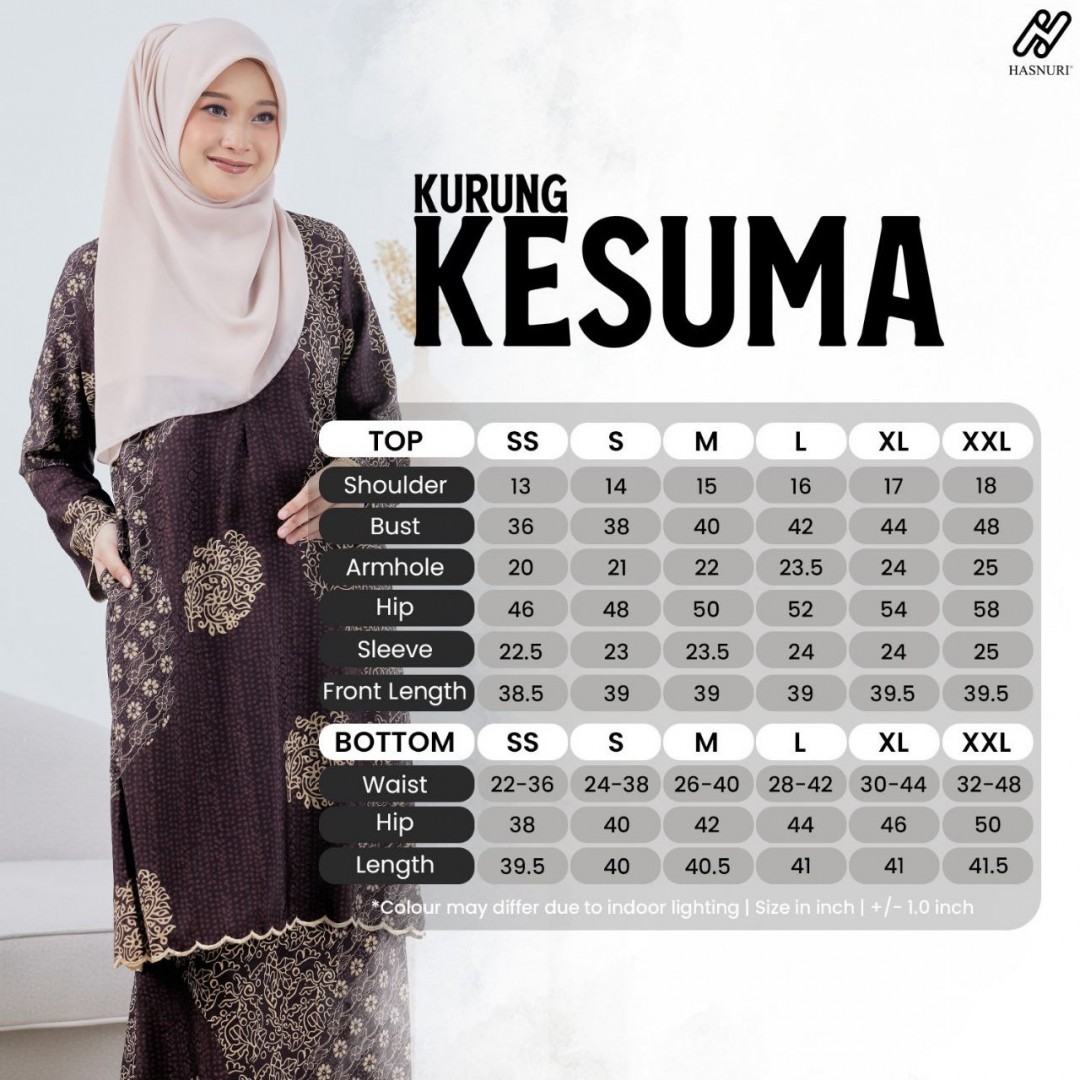 Kurung Kesuma - Maroon