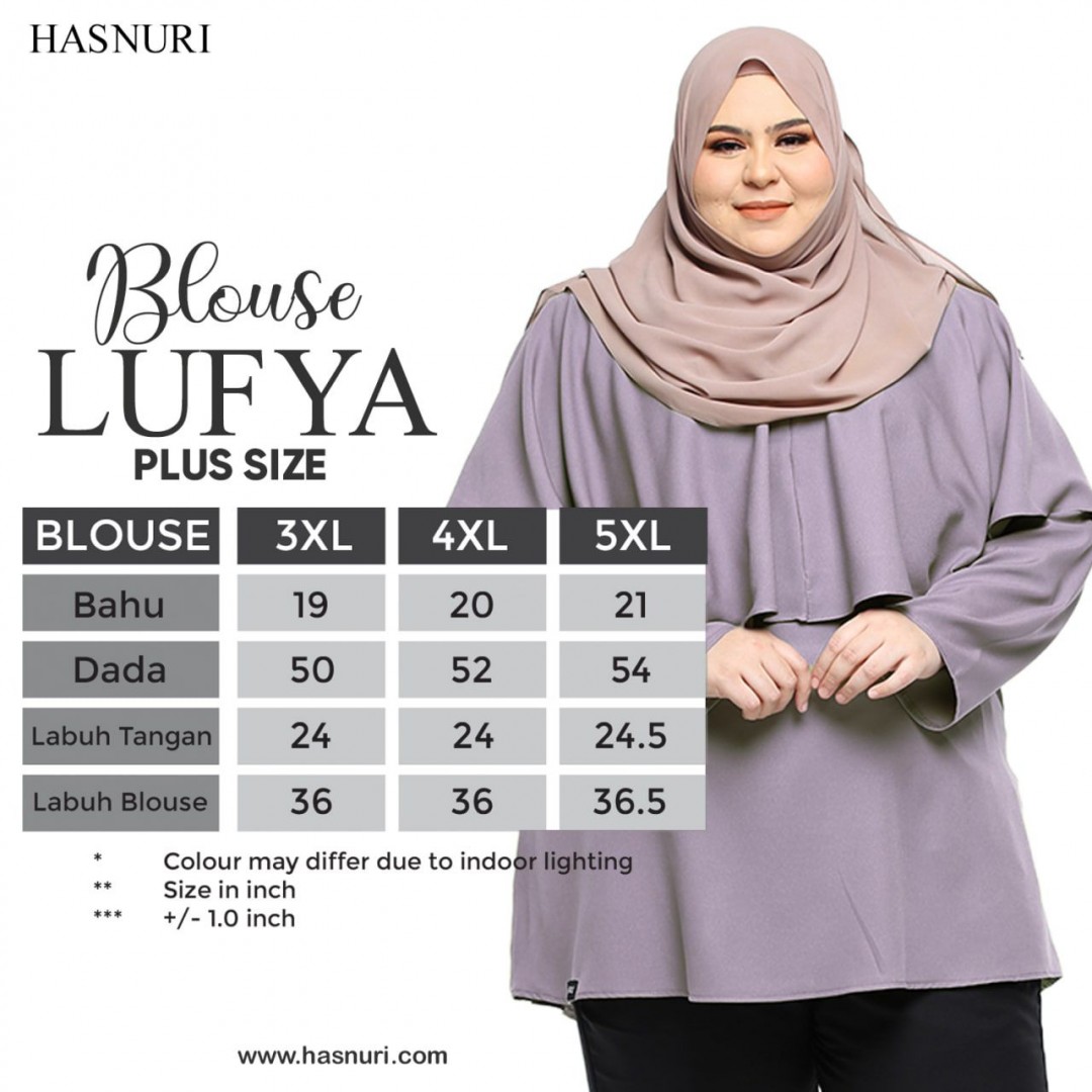 Blouse Lufya Plus Size - Soft Lilac