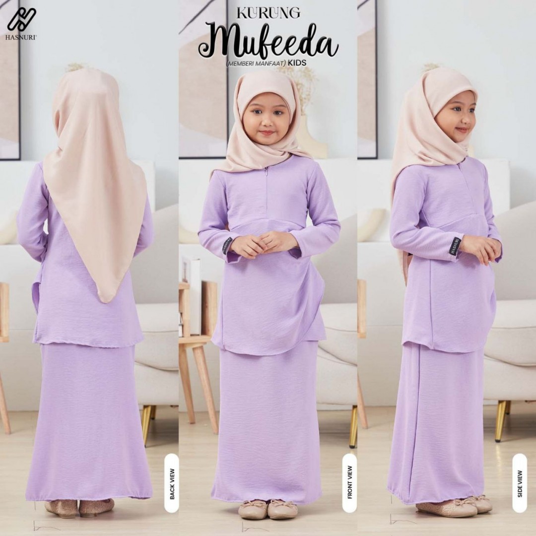 Kurung Mufeeda Kids - Dark Purple