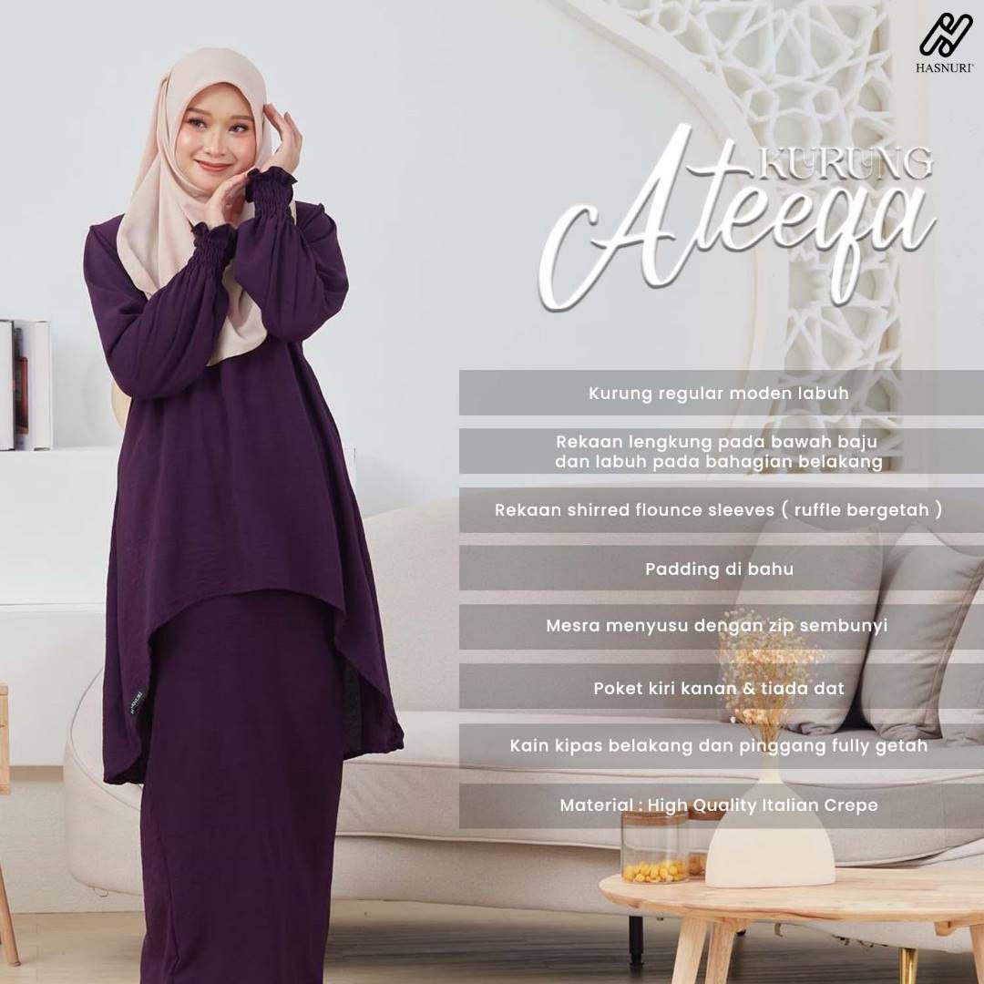 Kurung Ateeqa - Dusty Orange