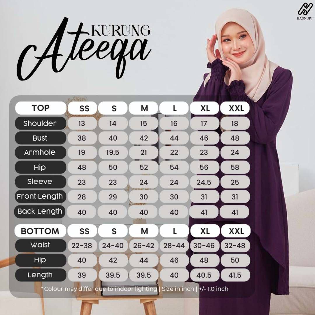 Kurung Ateeqa - Purple