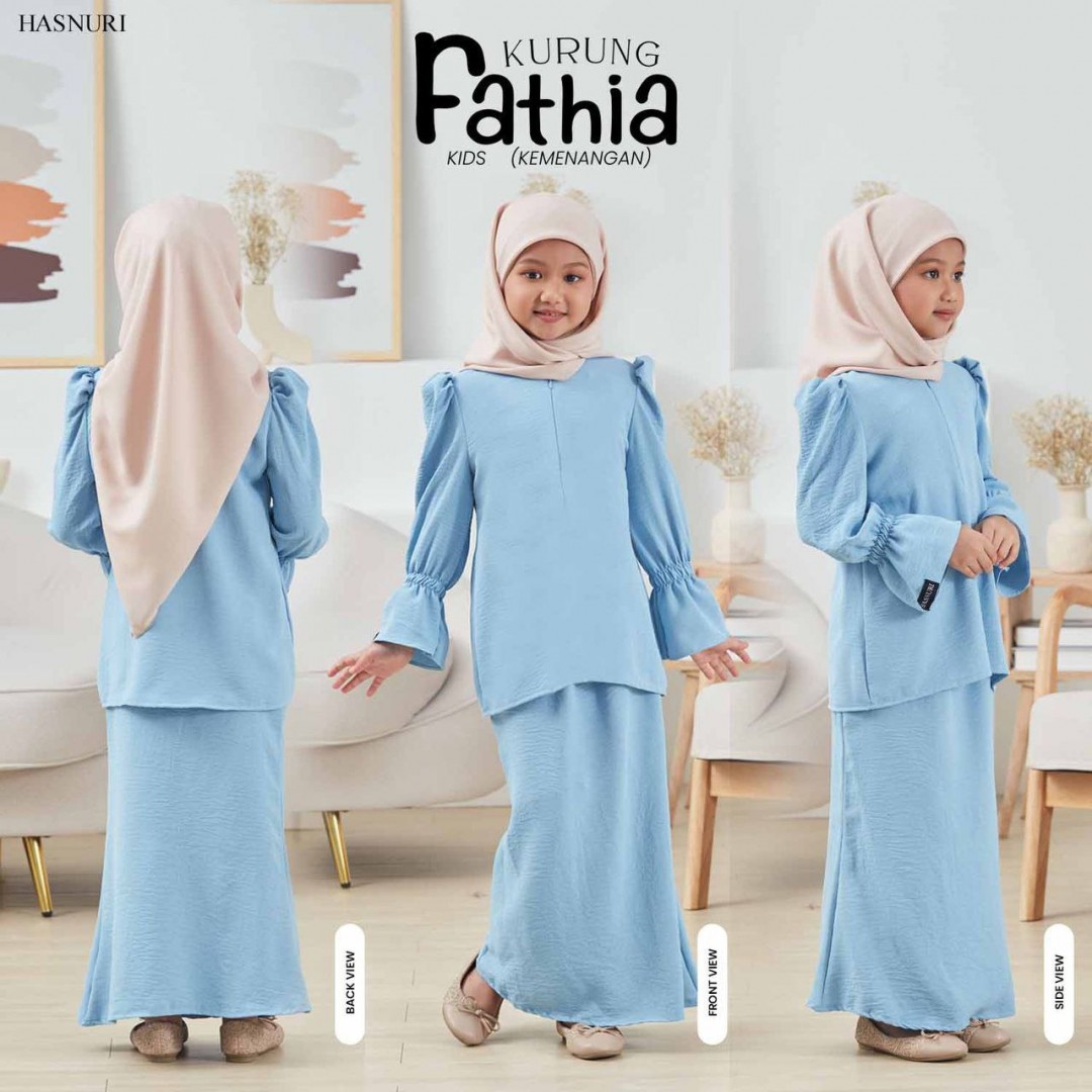 Kurung Fathia Kids - Matcha Green