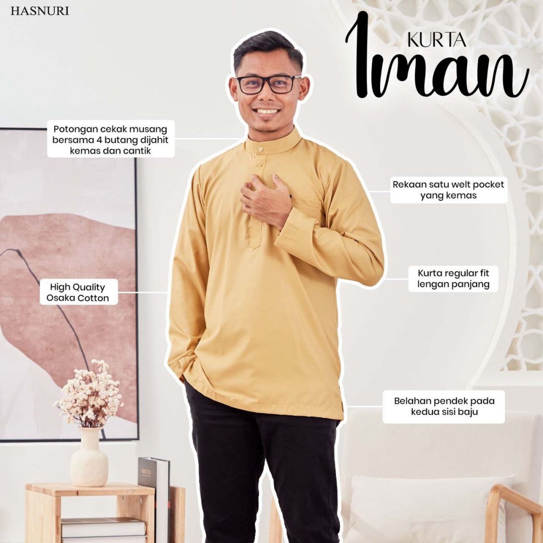 Kurta Iman - Mustard Yellow