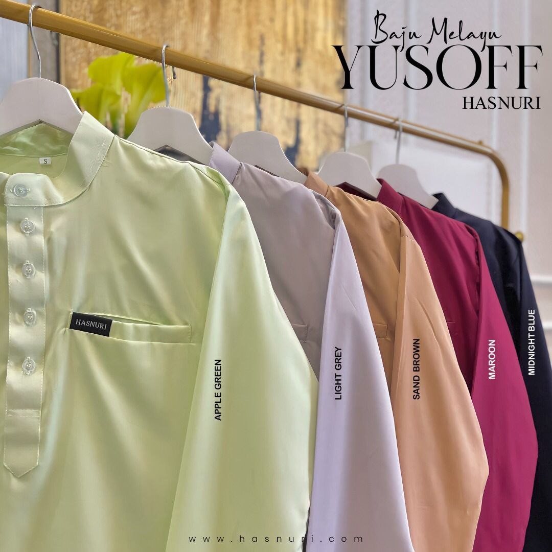 Baju Melayu Yusoff - Light Grey