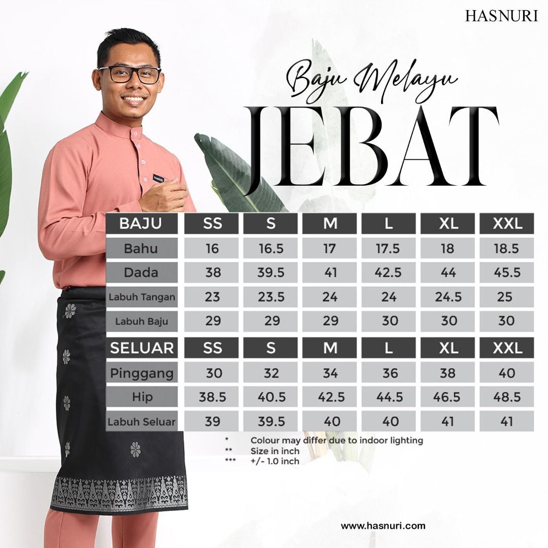 Baju Melayu Jebat - Tangerine Orange