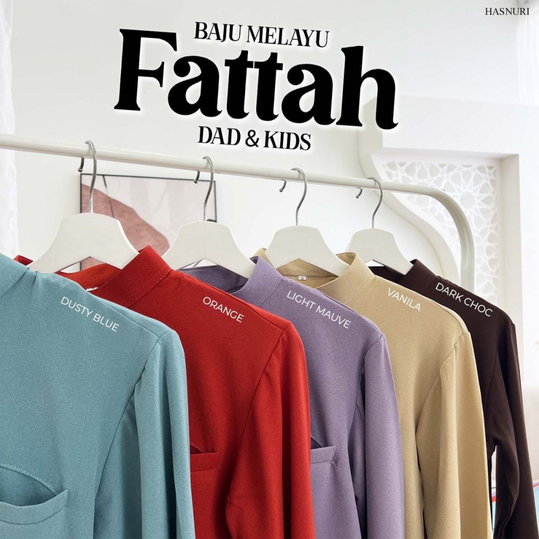 Baju Melayu Fattah Kids - Dusty Blue