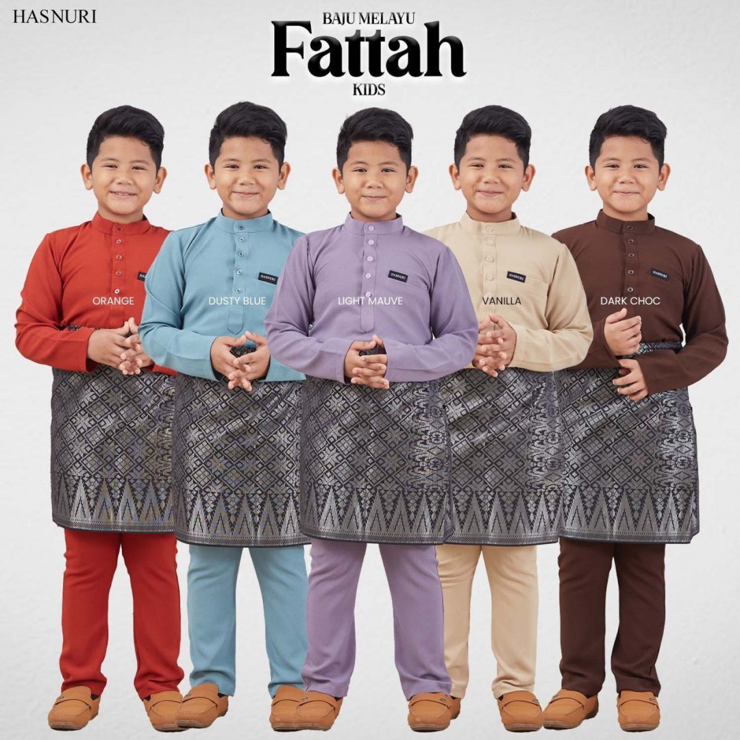 Baju Melayu Fattah Kids - Light Mauve