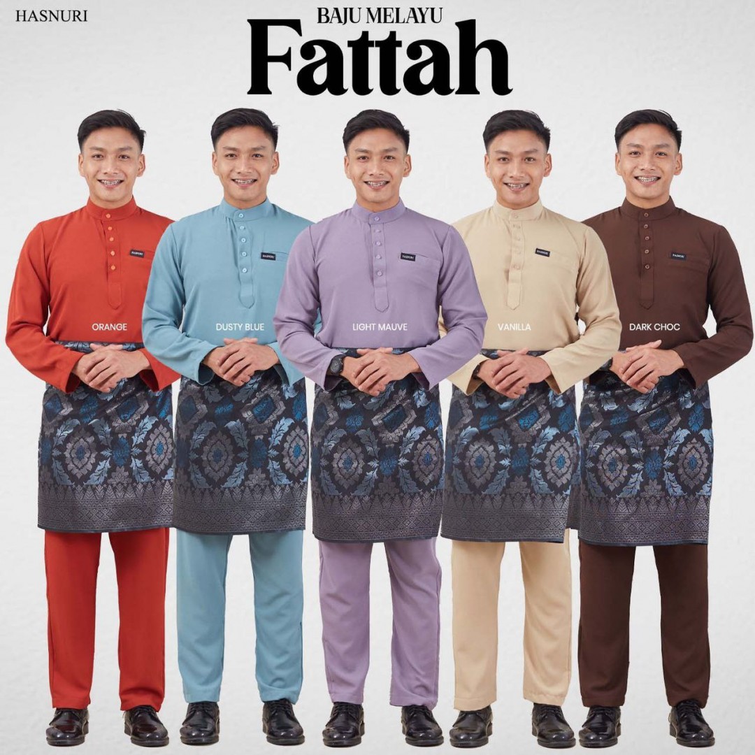 Baju Melayu Fattah Kids - Dusty Blue