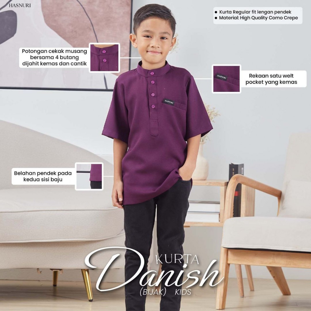 Kurta Danish Kids - Mustard