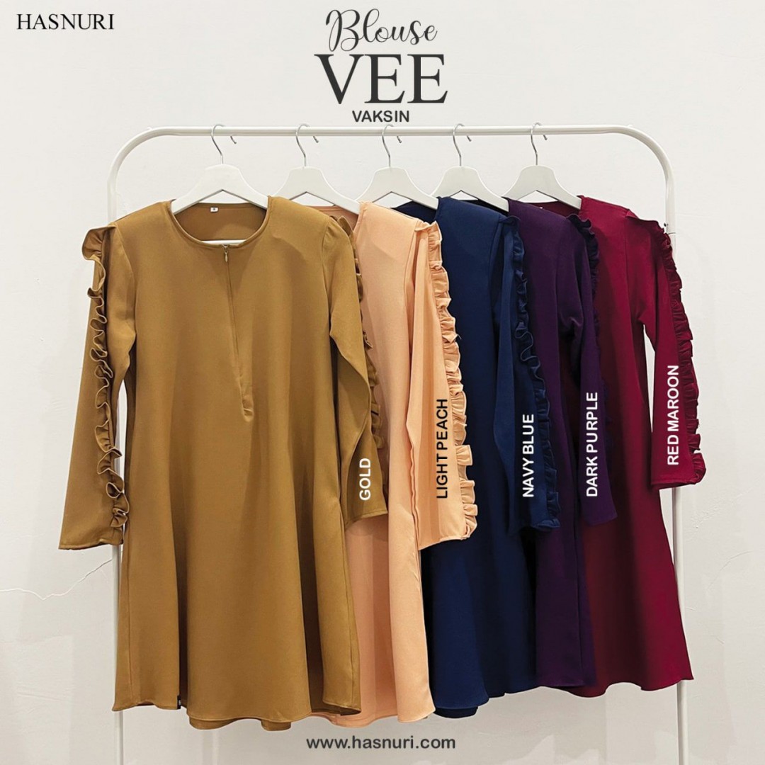 Blouse Vee Plus Size - Cinnamon