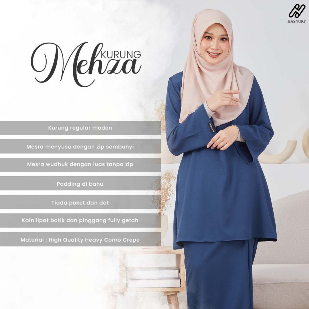 Kurung Mehza - Dusty Blue