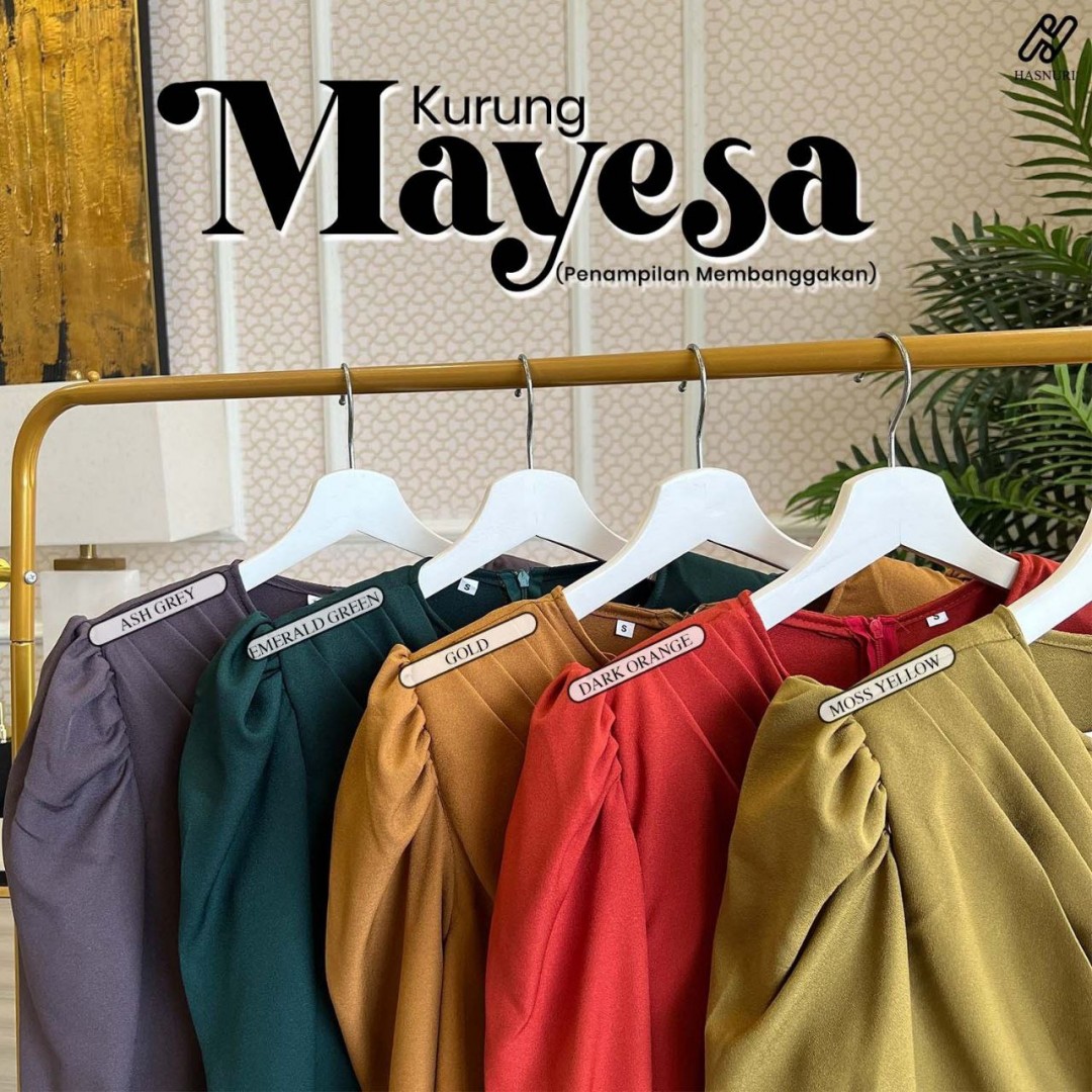 Kurung Mayesa - Moss Yellow