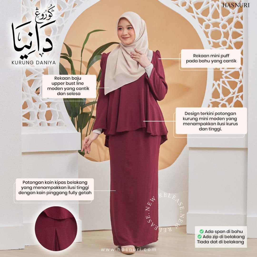 Kurung Daniya - Plum