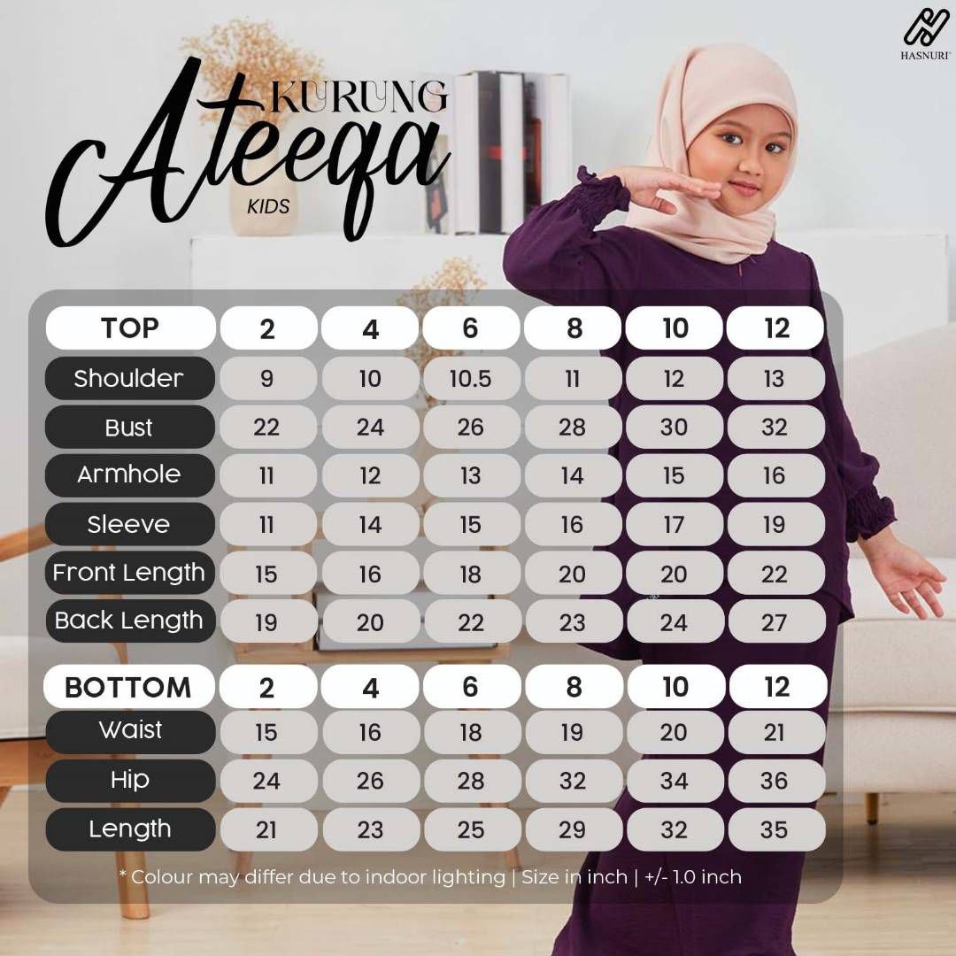 Kurung Ateeqa Kids - Navy Blue