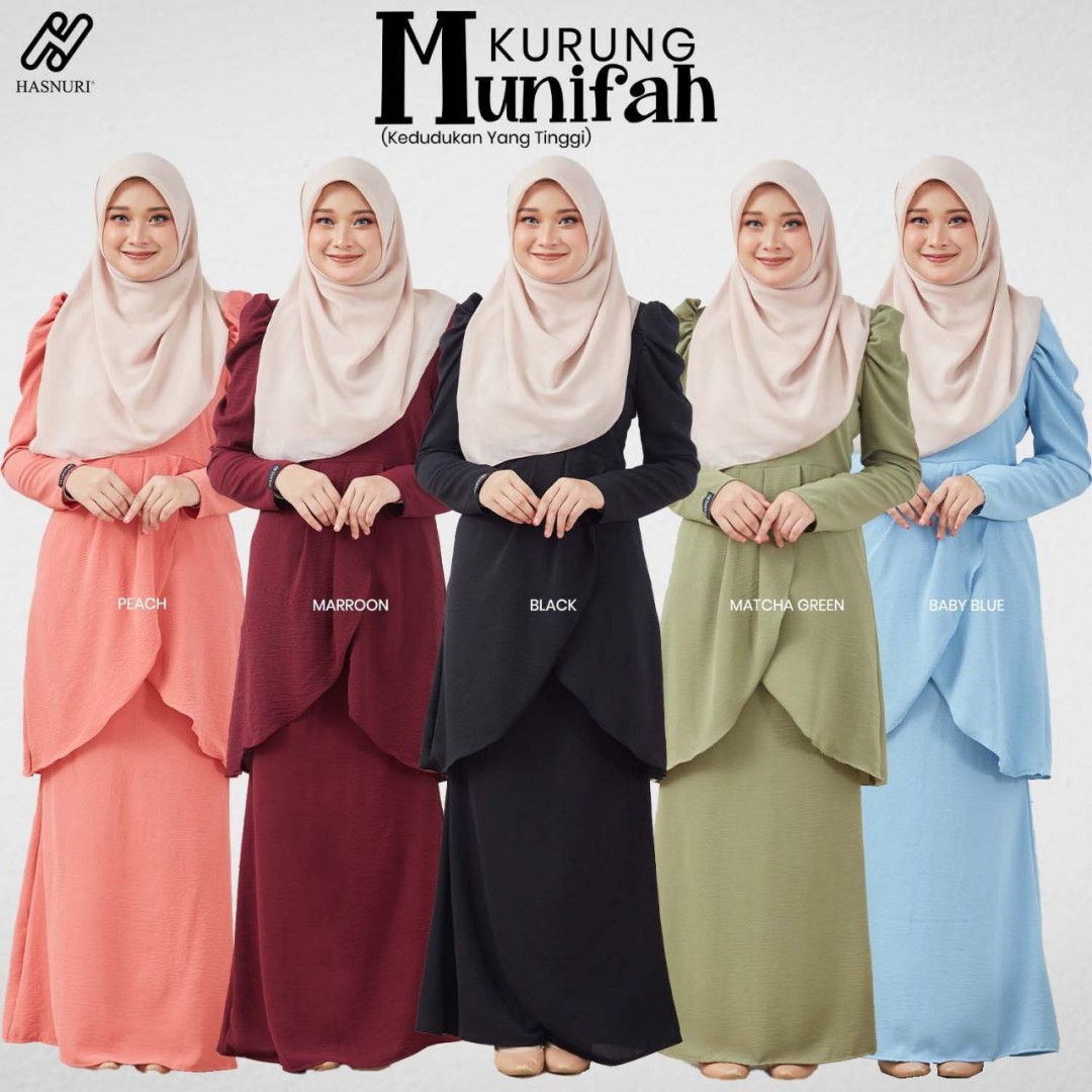 Kurung Munifah - Maroon