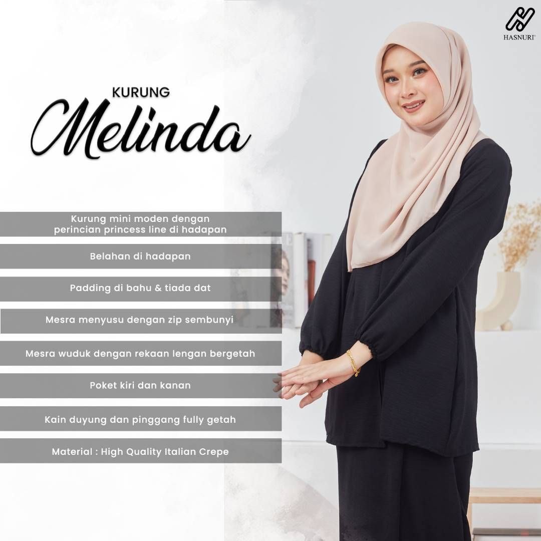 Kurung Melinda - Black