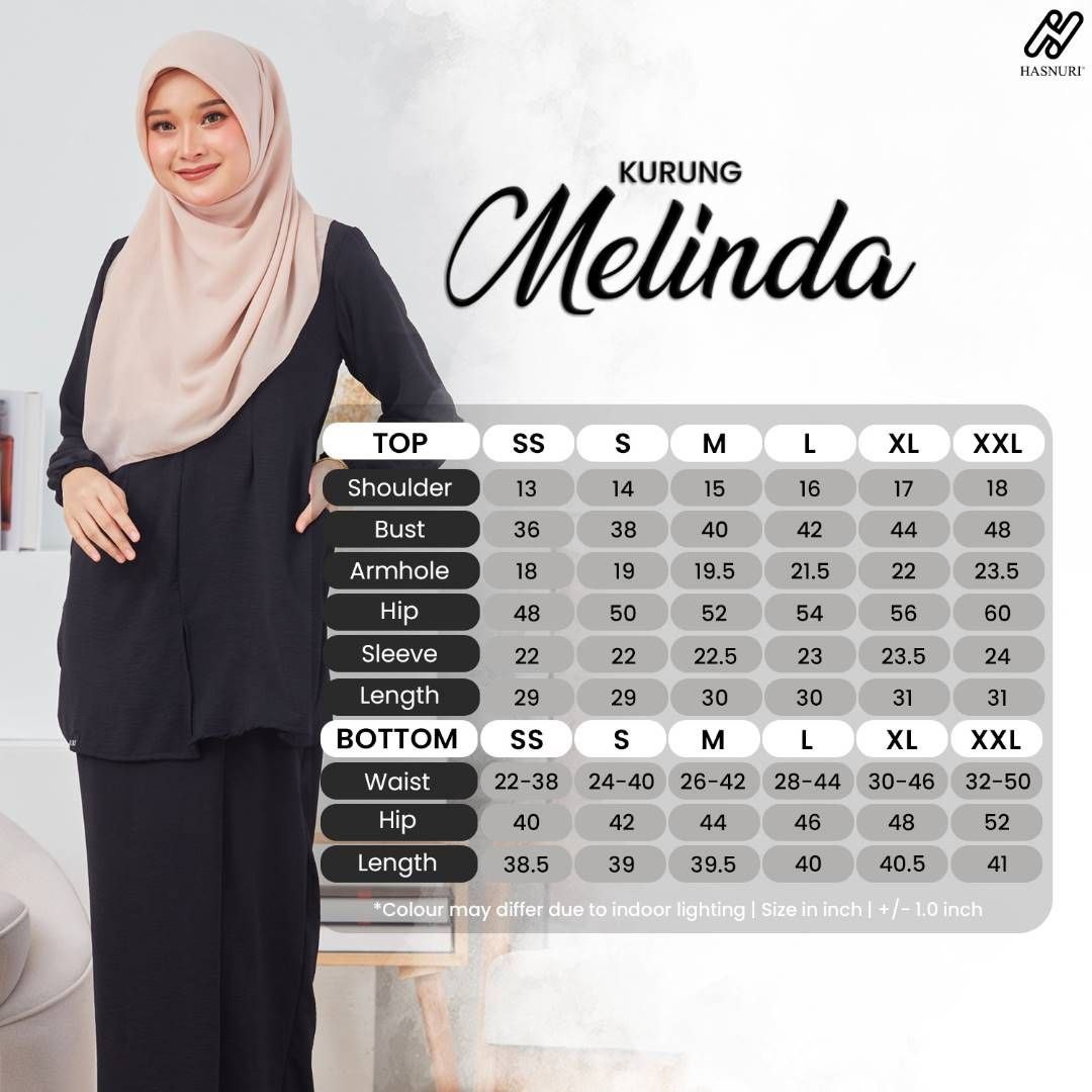 Kurung Melinda - Black