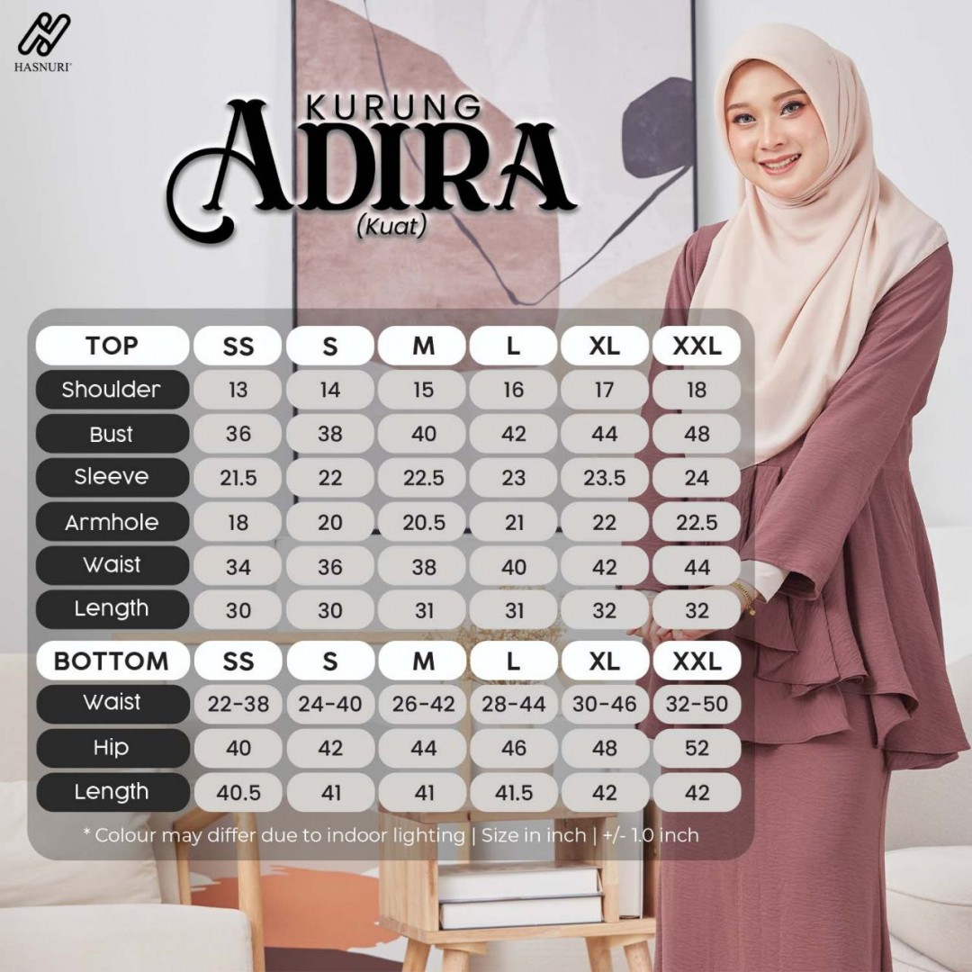 Kurung Adira - Maroon
