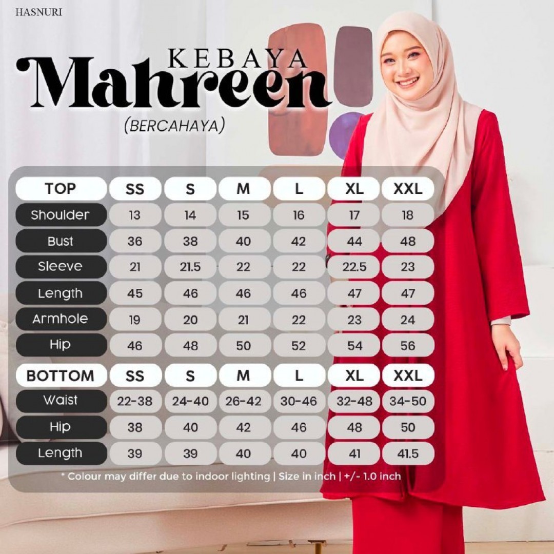 Kebaya Mahreen - Brick Red