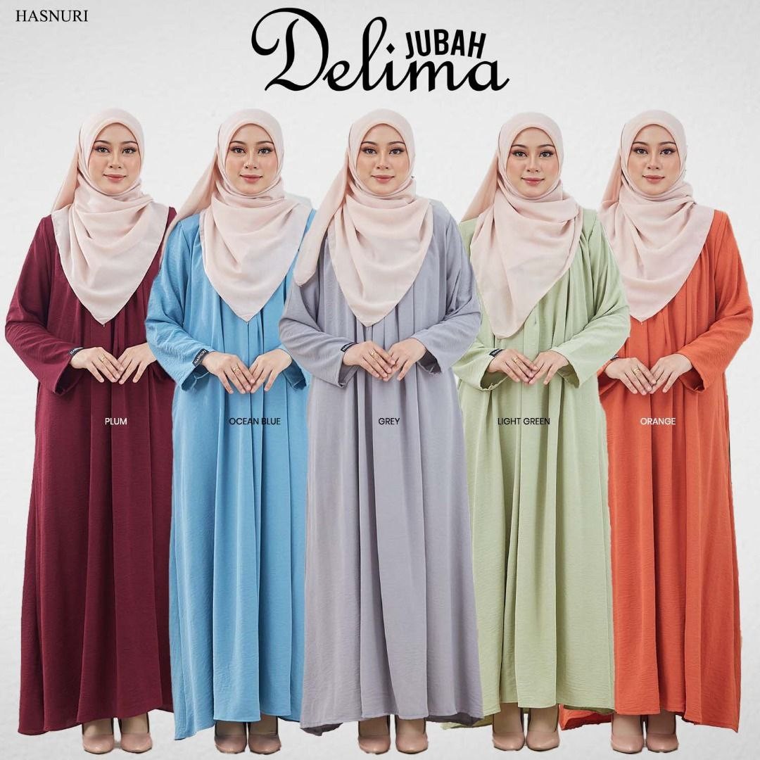 Jubah Delima - Ocean Blue