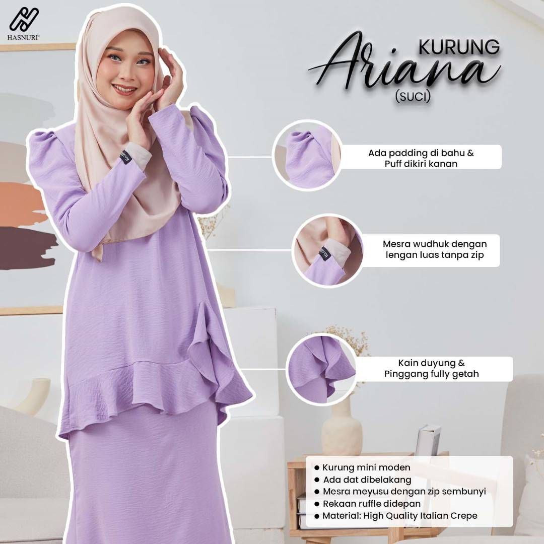 Kurung Ariana - Matcha Green