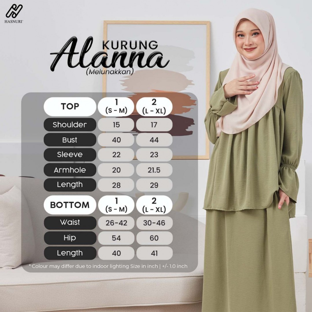 Kurung Alanna - Matcha Green