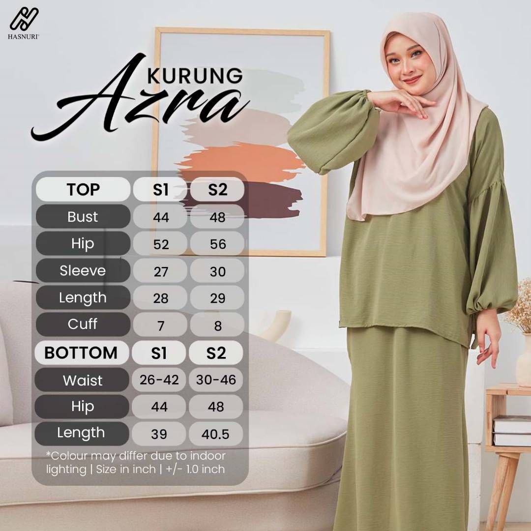 Kurung Azra - Matcha Green