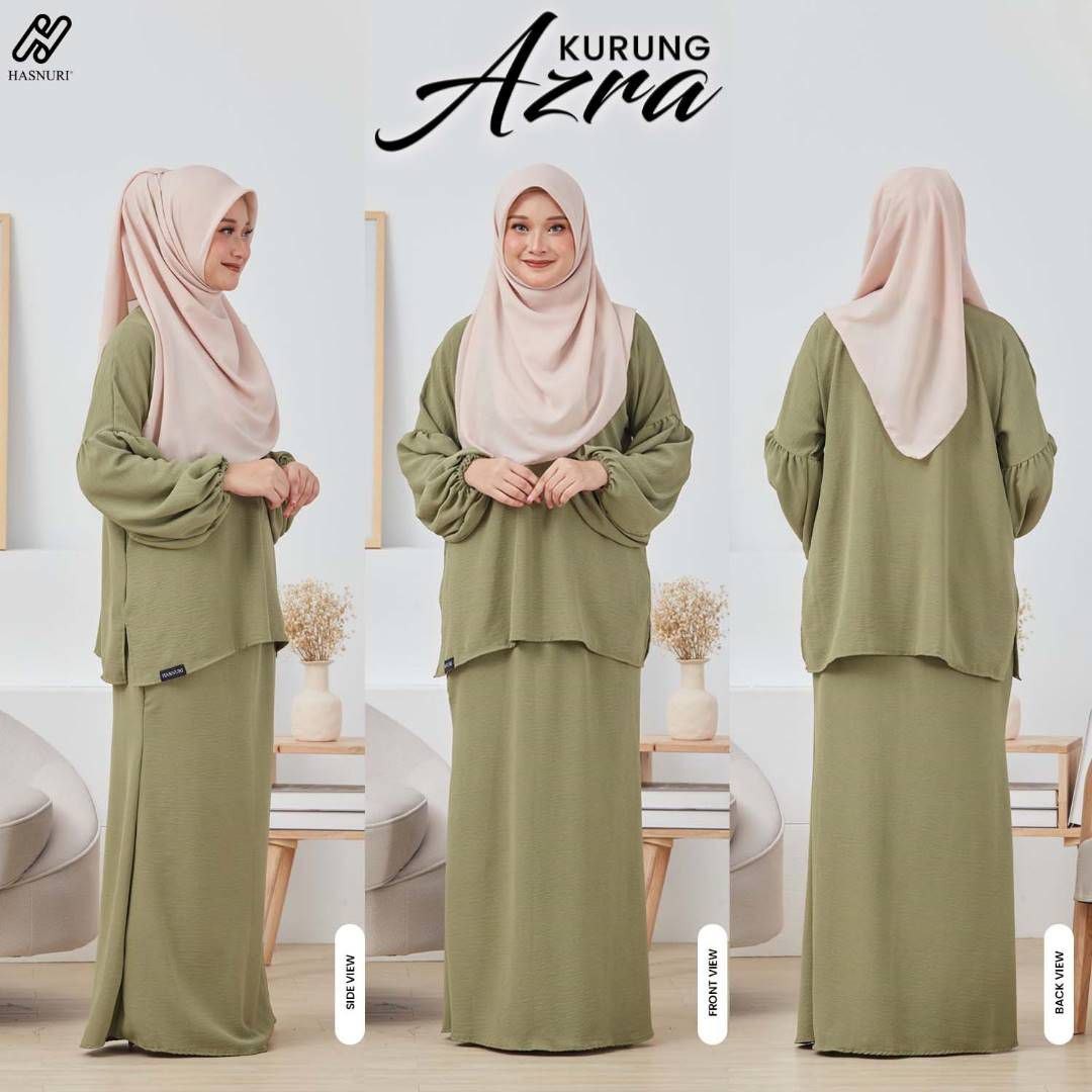 Kurung Azra - Dusty Green