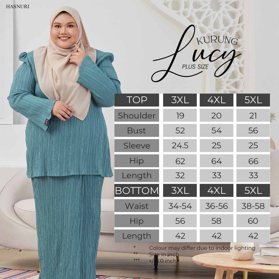 Kurung Lucy Plus Size - Purple