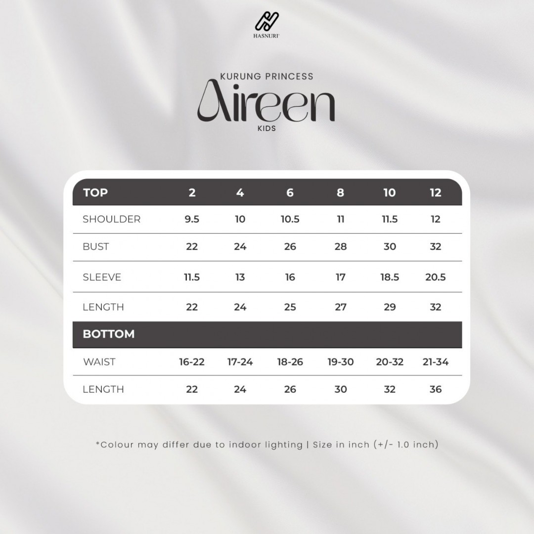 Kurung Princess Aireen Kids 3.0 - Rich Brown