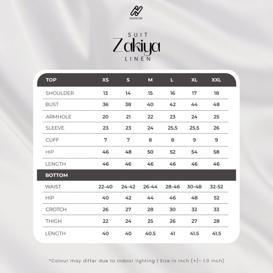 Suit Zakiya Linen - Charcoal