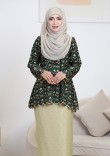 Kurung Sri Tulip Mini - Emerald Green