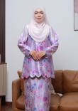 Kurung Sri Seroja Mini - Lilac Purple