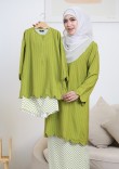 Kurung Imani Labuh Kids - Lime Green