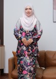 Kurung Sri Seroja Mini - Midnight Blue