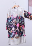Kurung Sri Seroja Kids - Midnight Blue