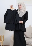 Kurung Wan Leanna Kids - Pitch Black