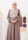 Kurung Nur Zakiya - Stone Grey