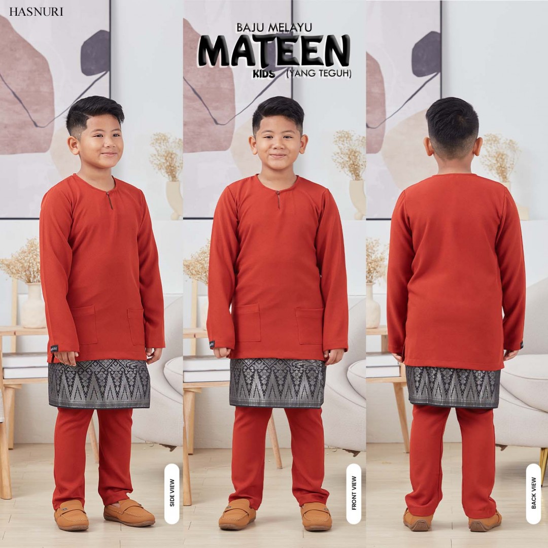 Baju Melayu Mateen Kids - Mauve