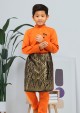 Baju Melayu Jebat Kids - Tangerin Orange