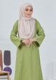 Kurung Miss Zaleha - Lime Green